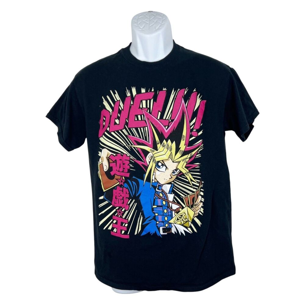 Yu Gi Oh Shirt Men Medium Black Kazuki Takahashi Japan Anime Short Sleeve Tee